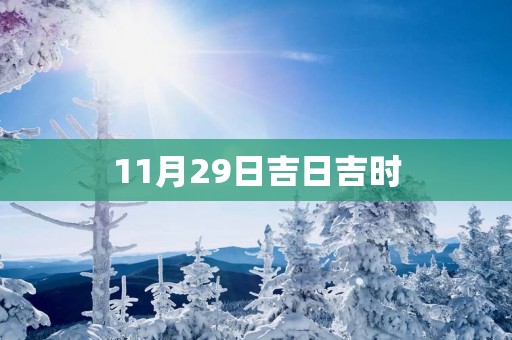 11月29日吉日吉时