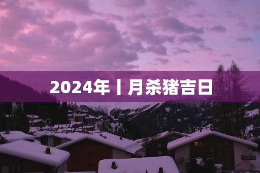 2025年丨月杀猪吉日