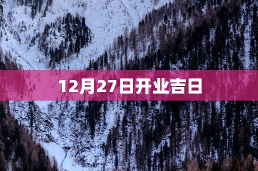 12月27日开业吉日