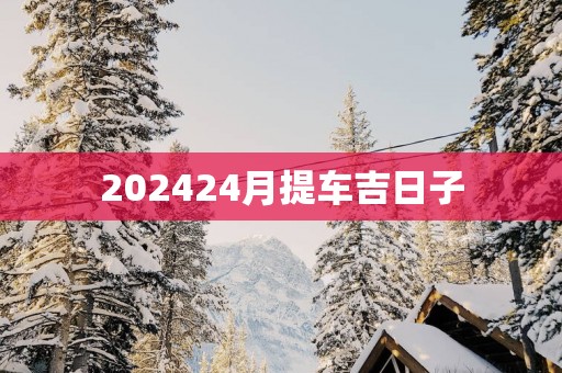 202524月提车吉日子