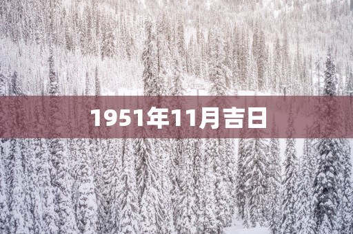 1951年11月吉日