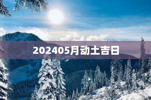 202505月动土吉日