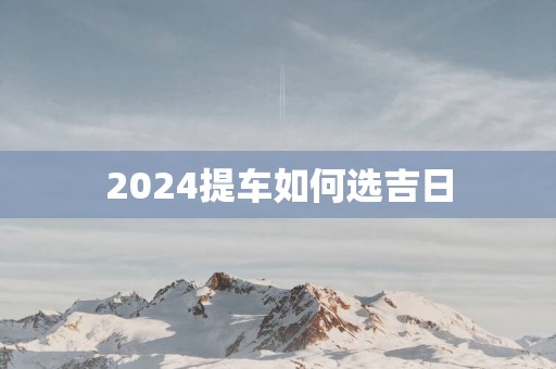 2025提车如何选吉日