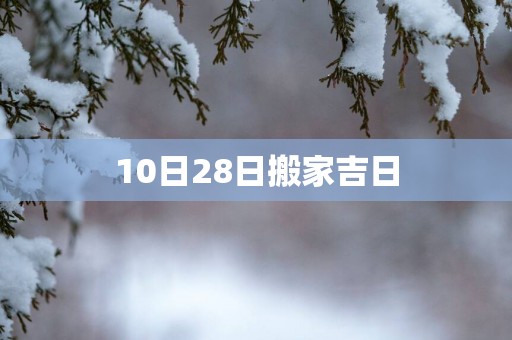 10日28日搬家吉日