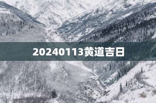 20250113黄道吉日
