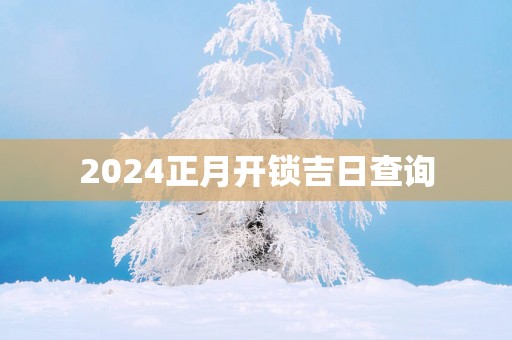 2025正月开锁吉日查询