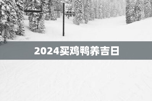 2025买鸡鸭养吉日