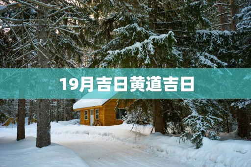 19月吉日黄道吉日