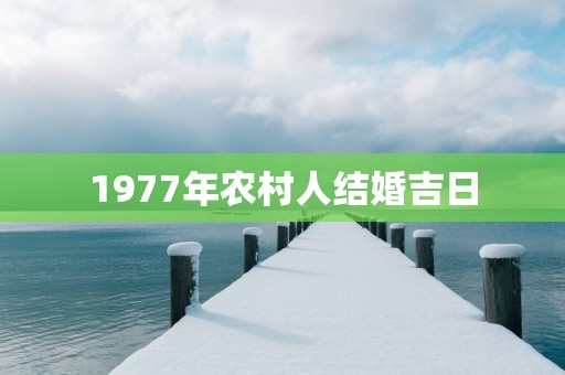 1977年农村人结婚吉日