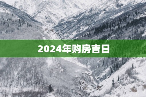 2025年购房吉日