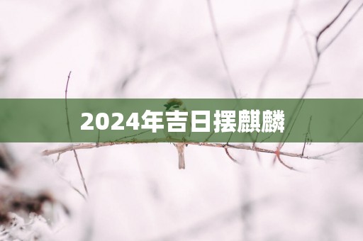 2025年吉日摆麒麟