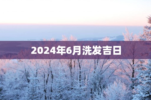 2025年6月洗发吉日