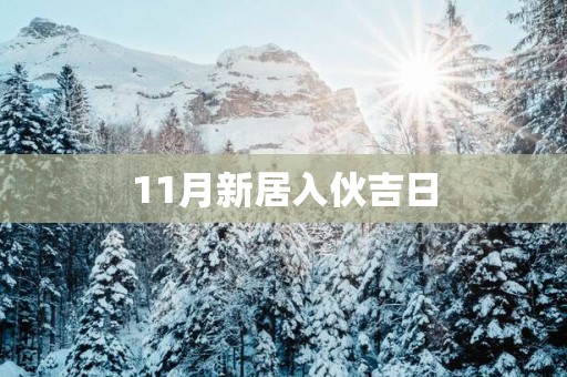11月新居入伙吉日