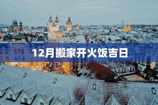12月搬家开火饭吉日