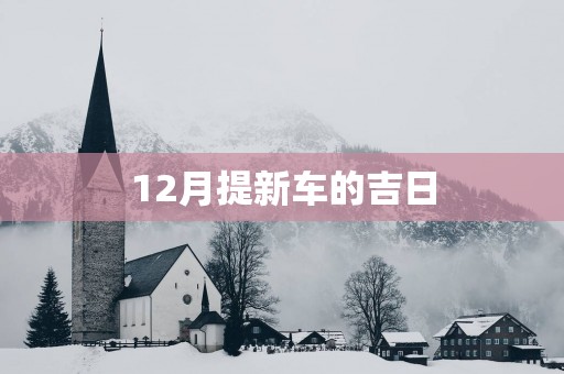 12月提新车的吉日