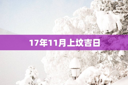 17年11月上坟吉日