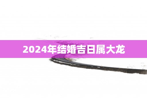 2025年结婚吉日属大龙