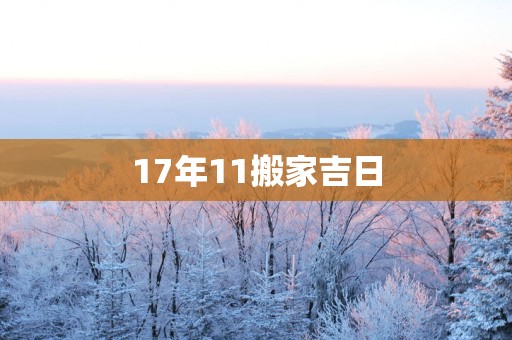 17年11搬家吉日