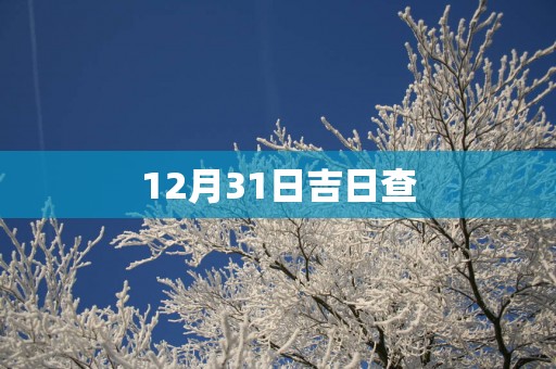 12月31日吉日查