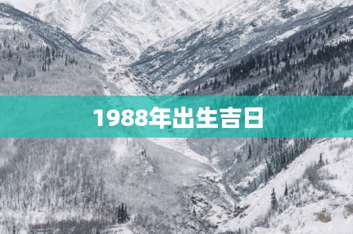 1988年出生吉日