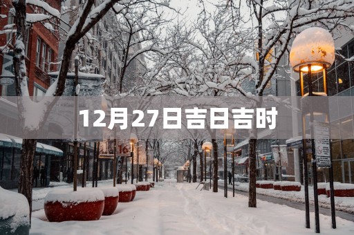12月27日吉日吉时