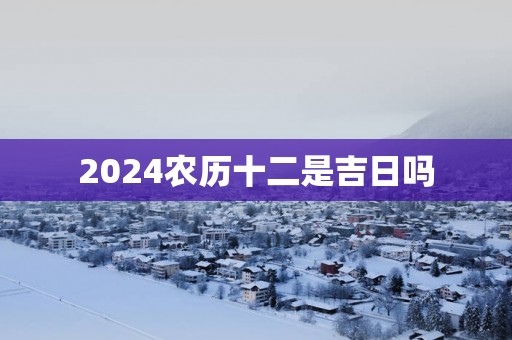 2025农历十二是吉日吗
