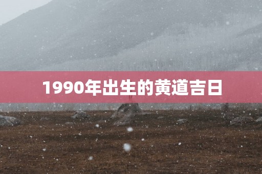 1990年出生的黄道吉日