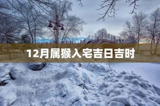 12月属猴入宅吉日吉时