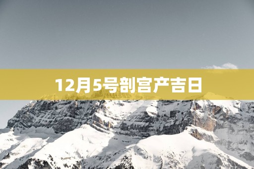 12月5号剖宫产吉日