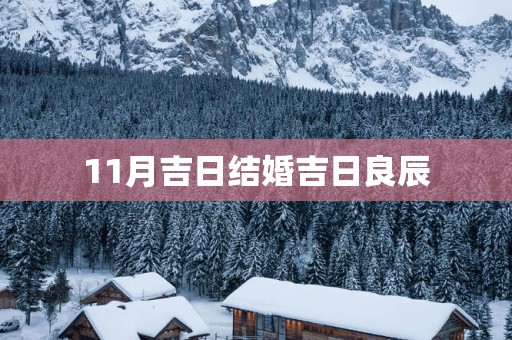 11月吉日结婚吉日良辰