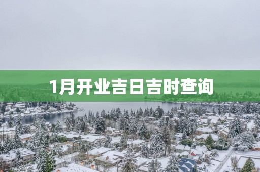1月开业吉日吉时查询
