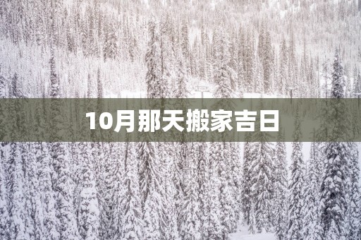 10月那天搬家吉日