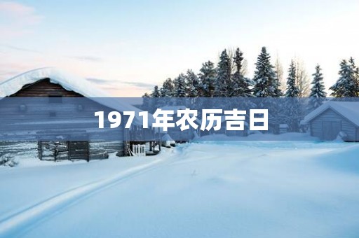 1971年农历吉日