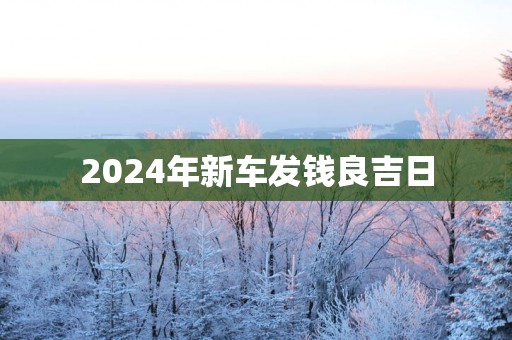 2025年新车发钱良吉日