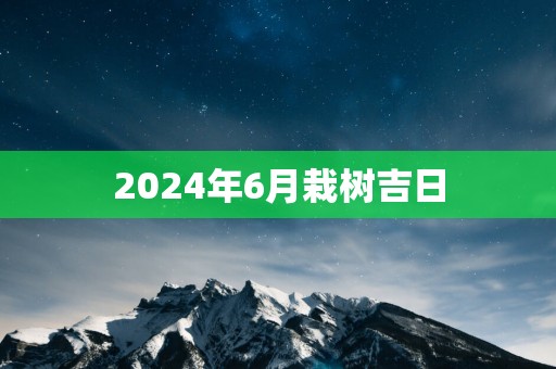 2025年6月栽树吉日