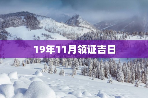 19年11月领证吉日