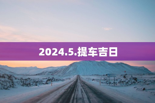 2025.5.提车吉日