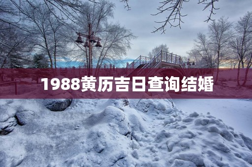1988黄历吉日查询结婚