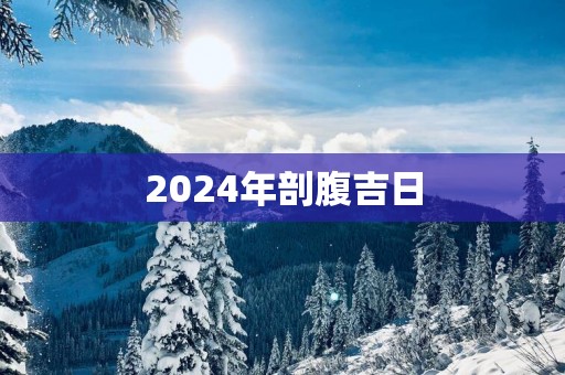 2025年剖腹吉日