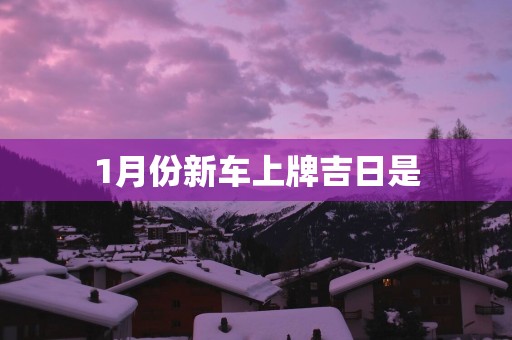 1月份新车上牌吉日是