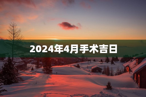 2025年4月手术吉日