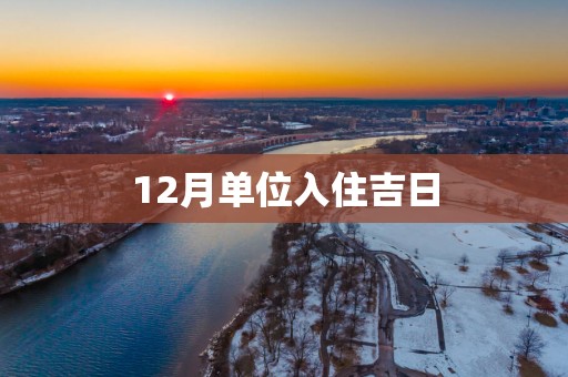 12月单位入住吉日