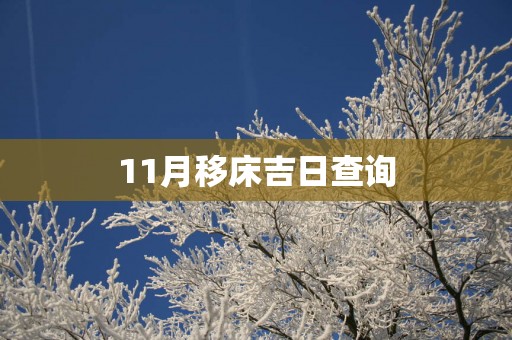 11月移床吉日查询