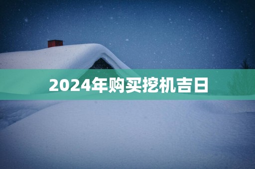 2025年购买挖机吉日