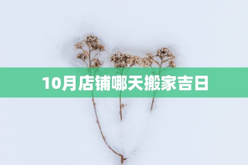 10月店铺哪天搬家吉日