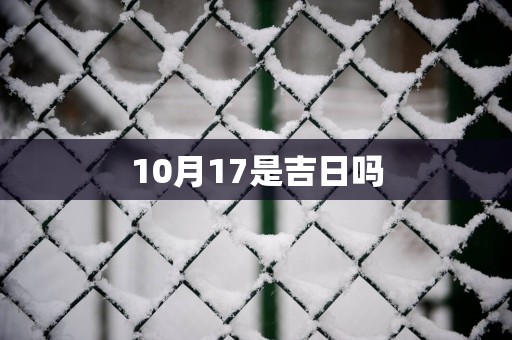 10月17是吉日吗
