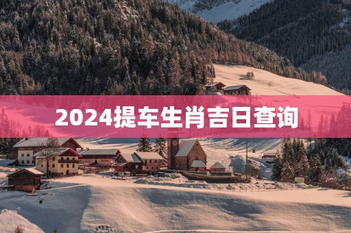 2025提车生肖吉日查询