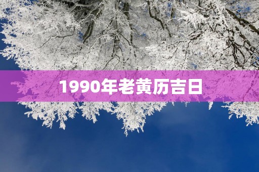 1990年老黄历吉日