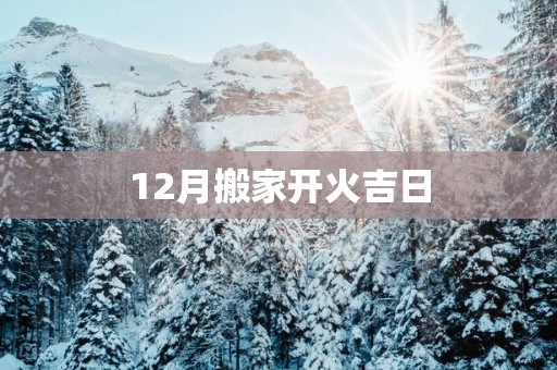 12月搬家开火吉日