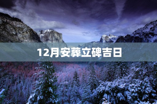 12月安葬立碑吉日